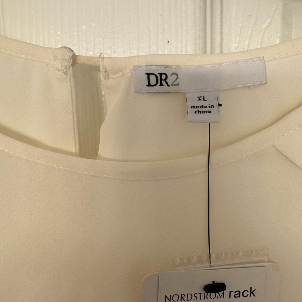 Daniel Rainn Cream Ruffle Sleeve Blouse - Picture 3 of 5
